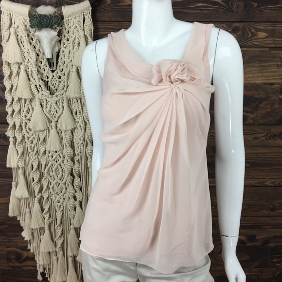 New York & Company Tops - New York & Co | Sheer Ruched Bow‎ Knot Sleeveless